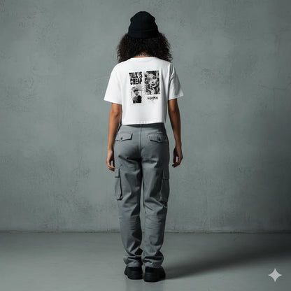 "YOU CAN TRY" - Empowering Street Crop Top