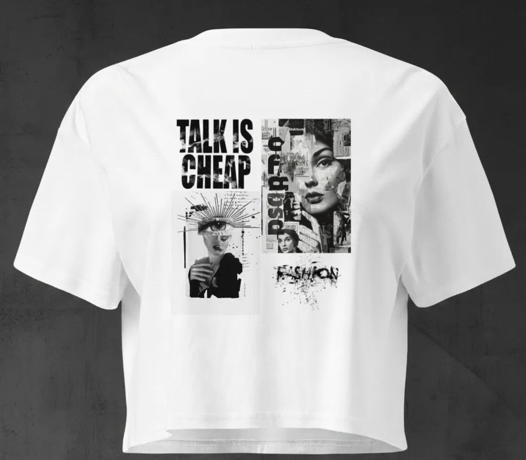 "YOU CAN TRY" - Empowering Street Crop Top